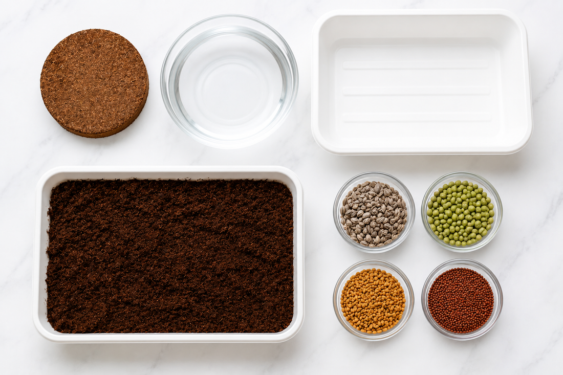 How to Set Up Your Microgreens Tray and Cocopeat — Step-by-Step Guide for Beginners