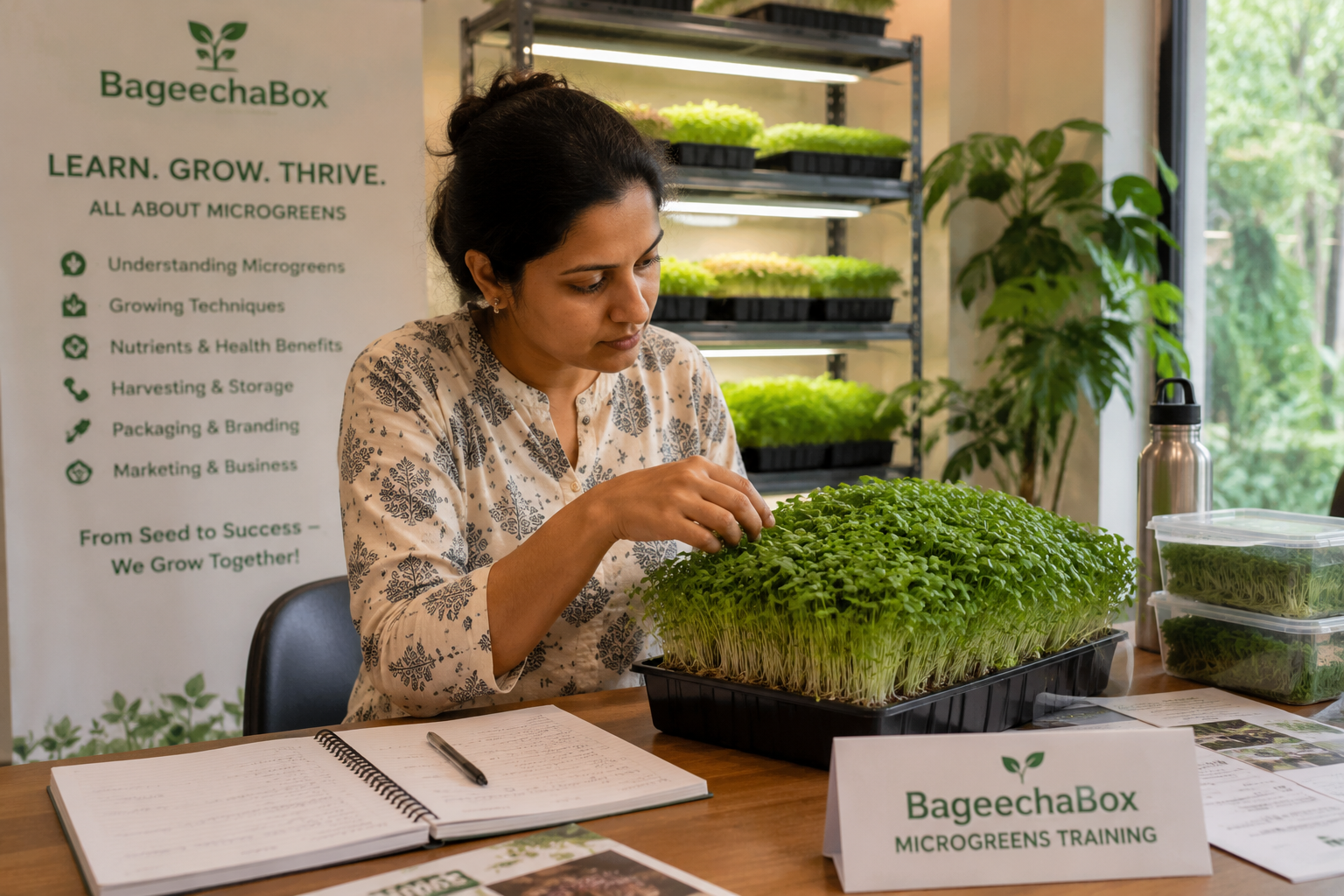 What Does BageechaBox Microgreens Training Cover?