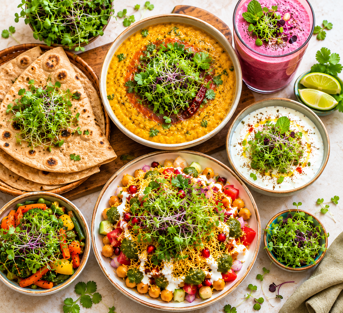 How to Eat Microgreens Daily — 20 Easy Ways to Add Them to Indian Meals