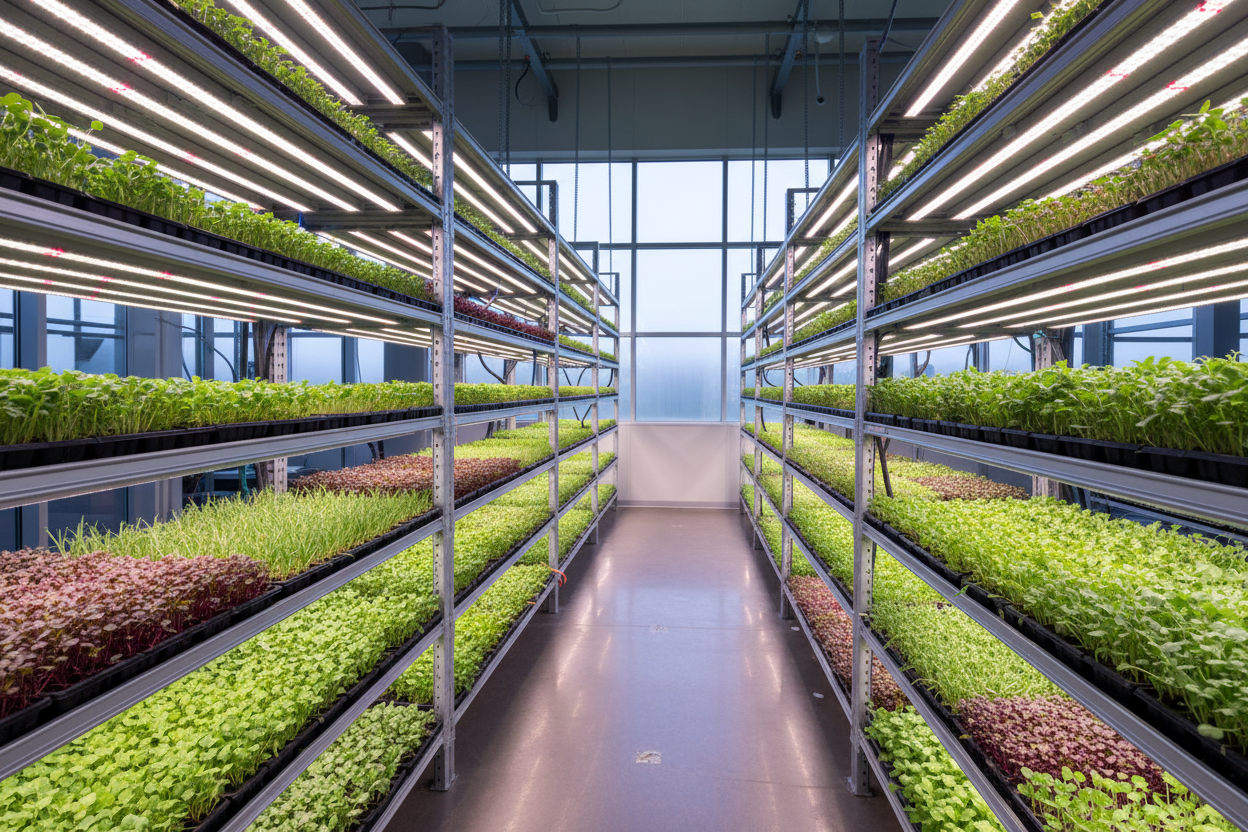 Microgreens grow light setup – LED vs natural sunlight comparison for Indian home growers | BageechaBox