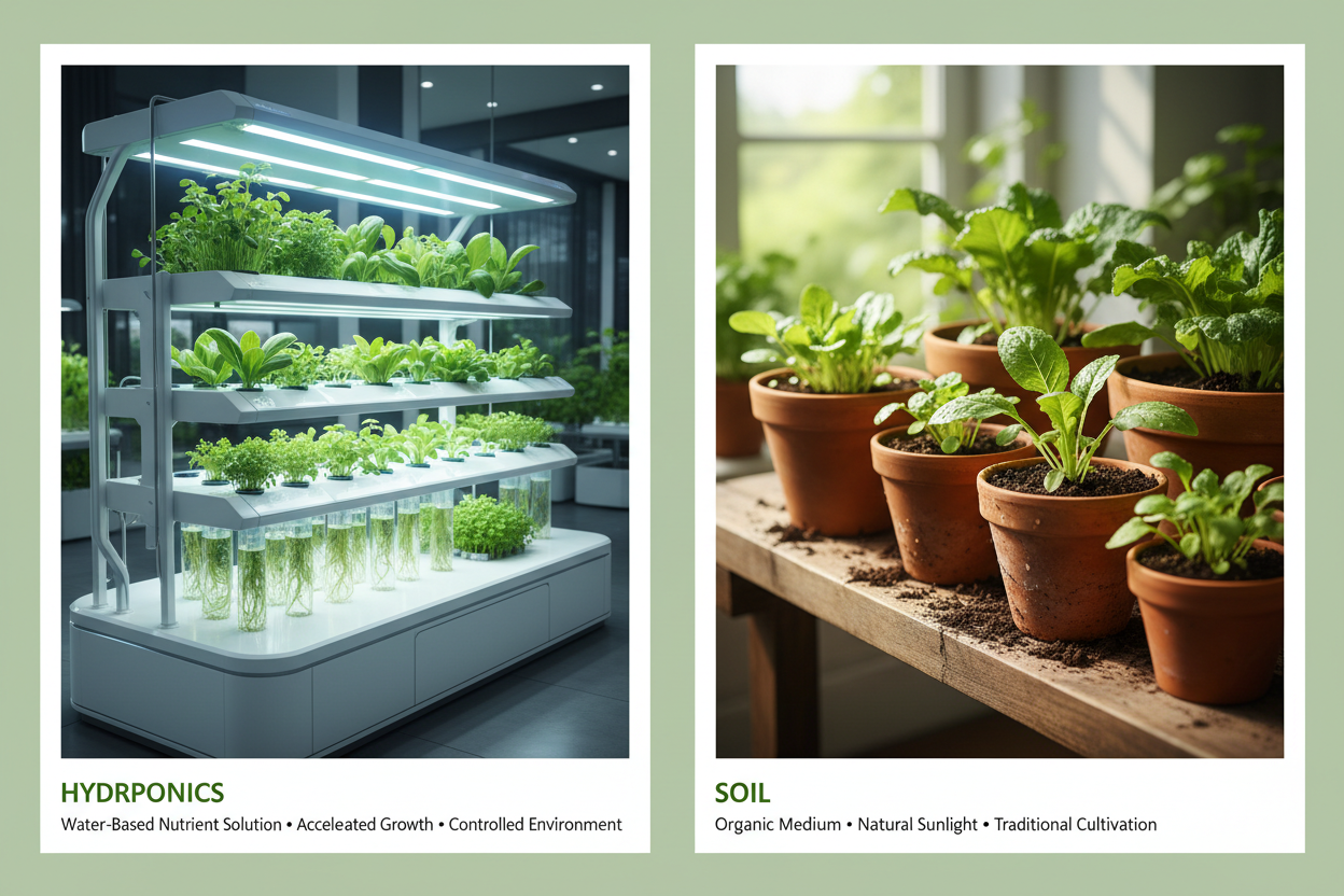 Hydroponics vs soil growing medium for microgreens – comparison guide for Indian home growers | BageechaBox
