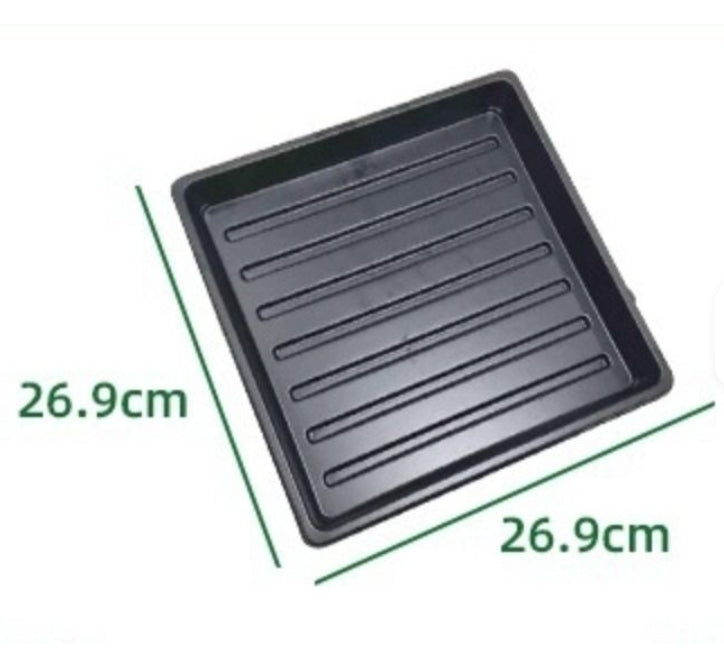 BageechaBox 10x10 microgreen tray dimensions – 269x269x36mm, food-grade, set of 2