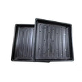 10x10 microgreens seed tray set – drainage tray + solid tray
Extra‑strength 10×10 tray with UV protection – reinforced sides & lip
Non‑toxic PS seed tray – durable microgreens propagation
10x10 tray dimensions 269x269x36mm – set of 2