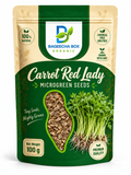Carrot Red Lady microgreen seeds front – non-GMO, vitamin-rich, high germination | BageechaBox India