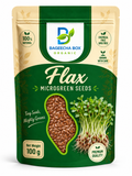 Flax microgreen seeds front – non-GMO, omega-3 rich, high germination | BageechaBox India