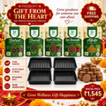 BageechaBox Diwali Gift Kit — Gift from the Heart — beetroot, broccoli, radish china rose, red amaranth and alfalfa microgreen kit, festive gift packaging