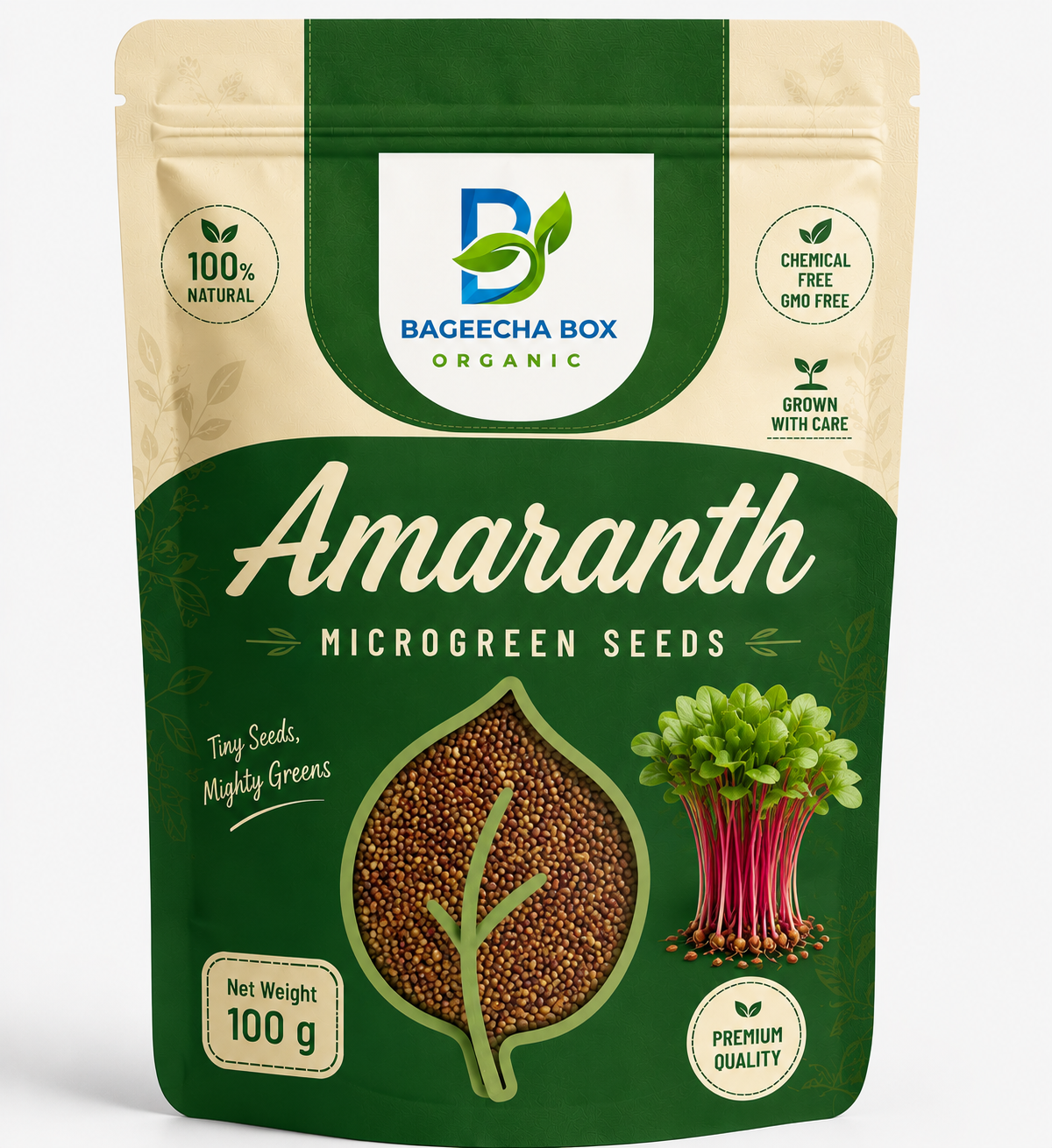 Amaranth microgreen seeds – vibrant red-pink variety, nutrient-dense, non-GMO | BageechaBox