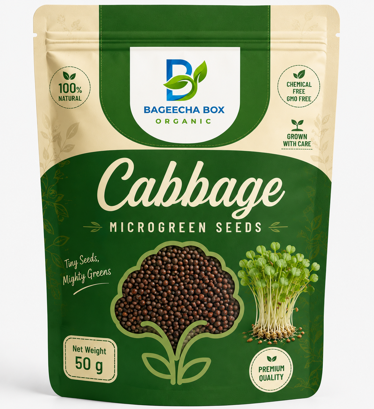 Cabbage microgreen seeds – mild, versatile, easy-to-grow, non-GMO | BageechaBox