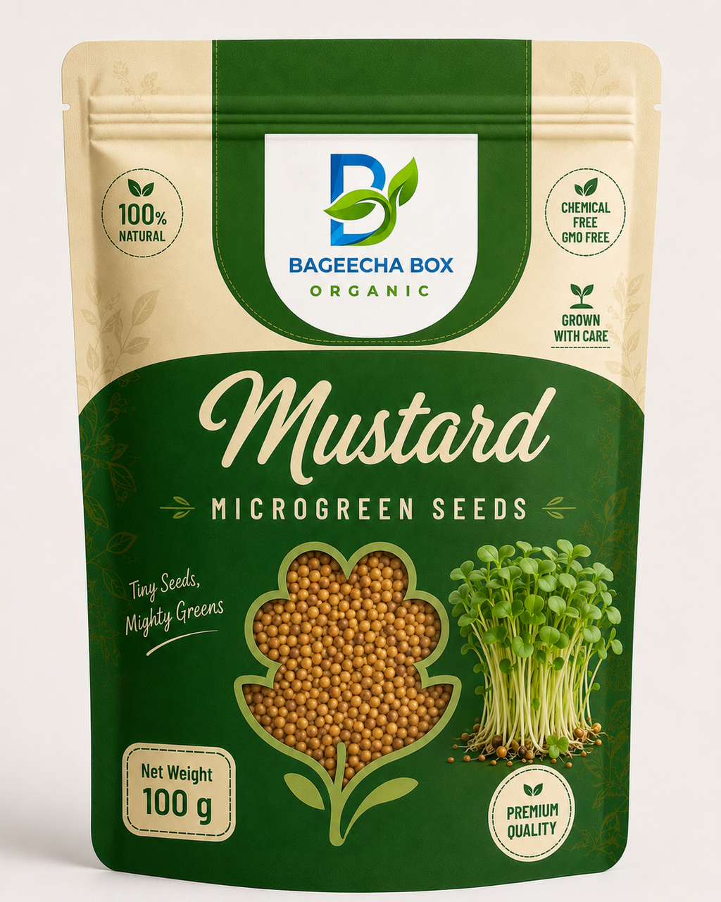Mustard Sarson microgreen seeds – spicy, fast-growing, non-GMO | BageechaBox