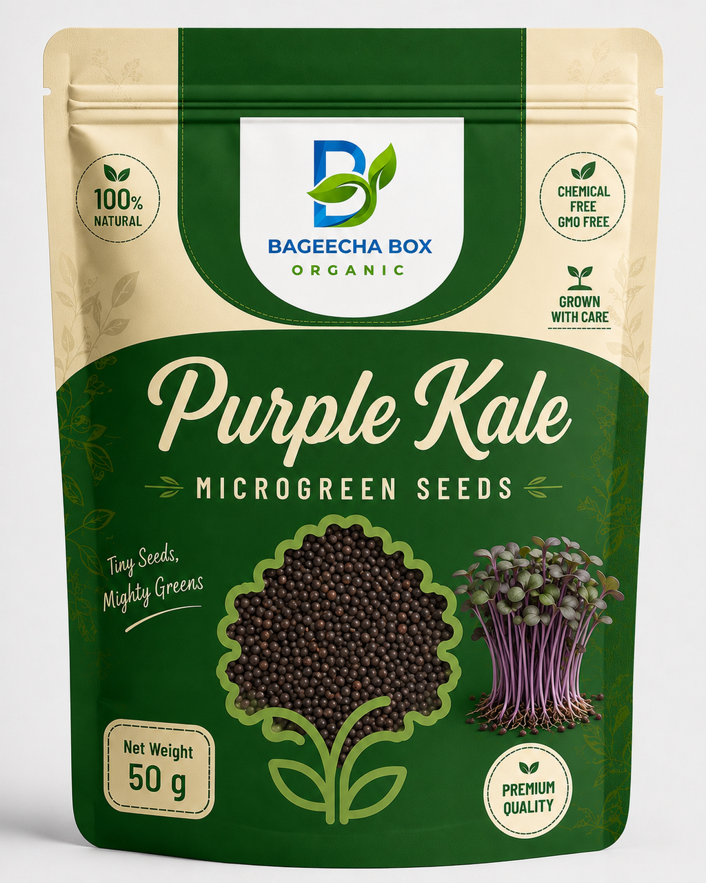 Purple Kale microgreen seeds – striking purple colour, antioxidant-rich | BageechaBox