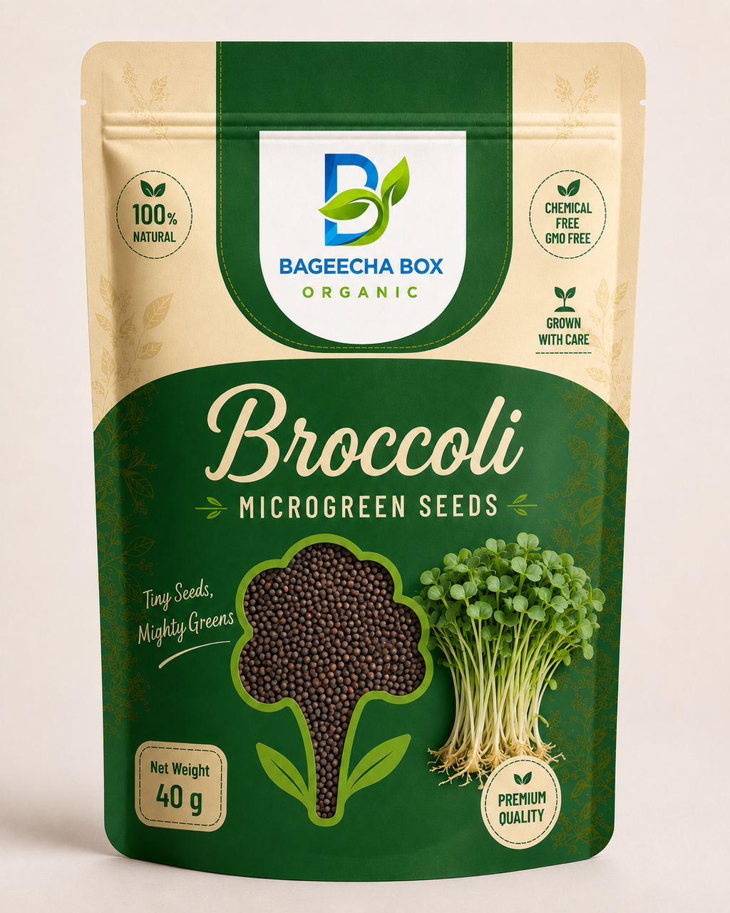 Broccoli microgreen seeds – sulforaphane superfood, high-germination | BageechaBox
