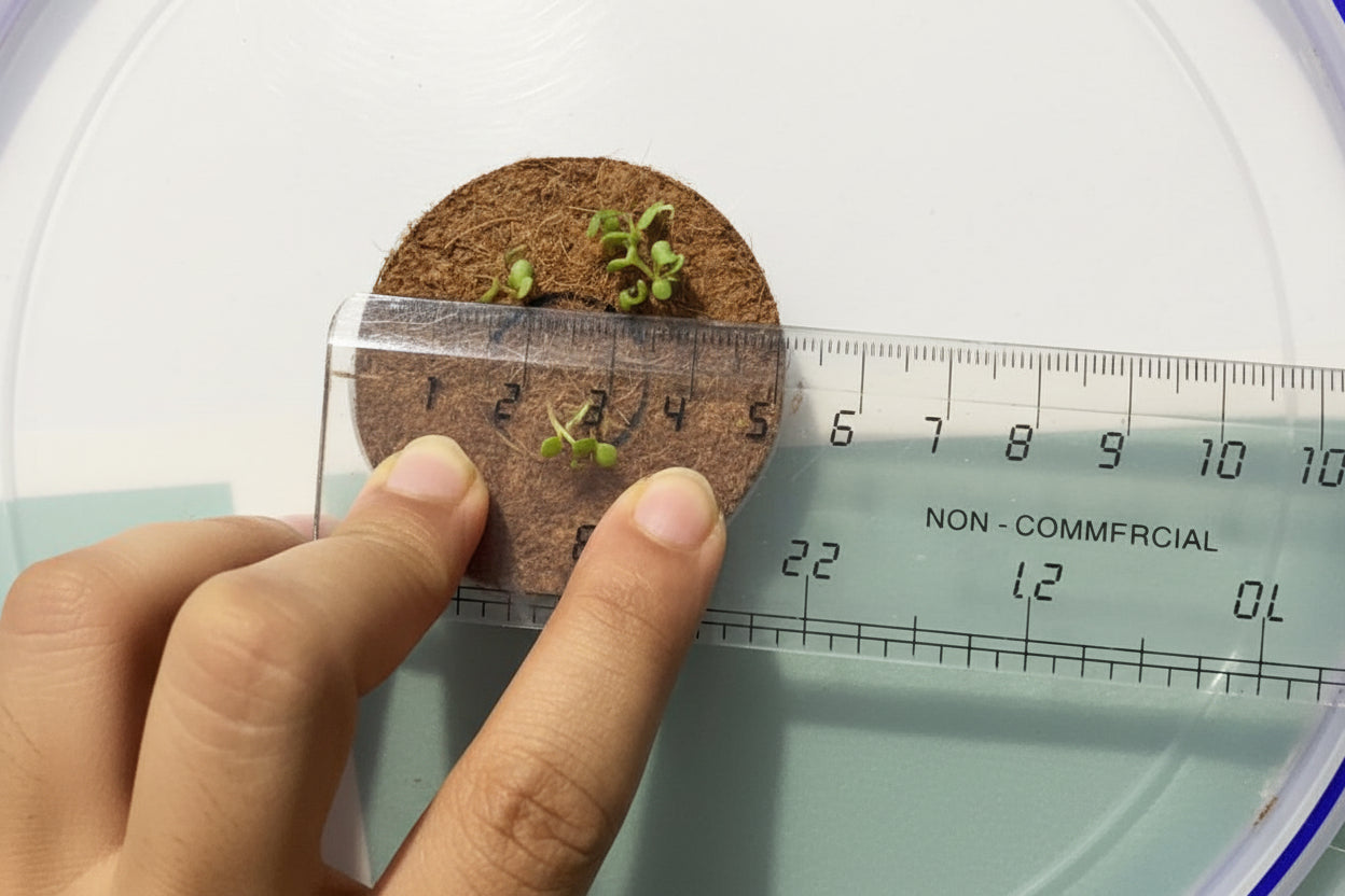 Cocopeat NPK disc 42mm measurement – perfect fit for standard 10x10 microgreen growing trays