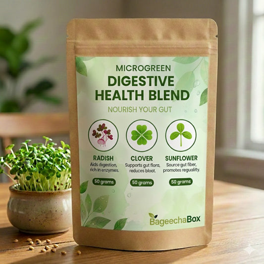 Digestive Microgreen Seeds Combo – Radish, Clover, Sunflower
Microgreens growing kit for gut health